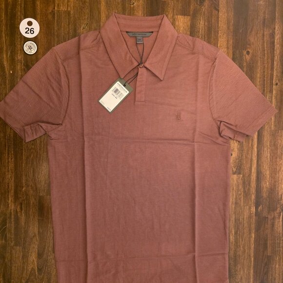 John Varvatos Other - John Varvatos Polo Shirt Men's XS Mauvewood Peace Sign Logo K6497S24 NWT